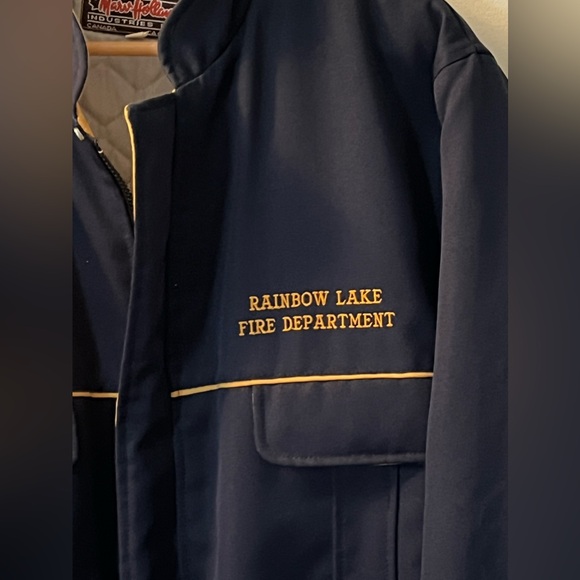 Vintage Rainbow Lake Fire Department Jacket - Size Mens Medium - Picture 5 of 12